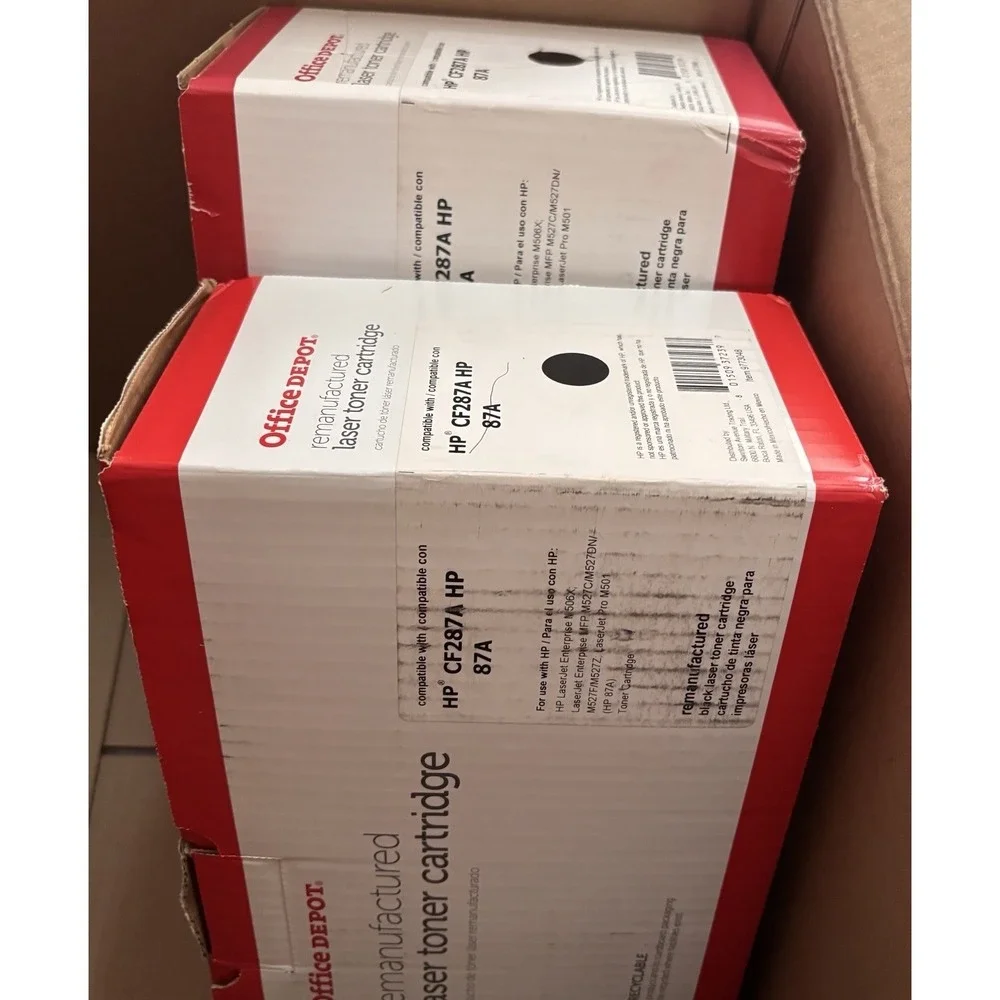 HP 87A OfficeDepot‎ Lot of 2 Remanuf Black LaserJet Toners-CF289A NIB